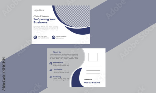 Digital business marketing post card for social media post template..