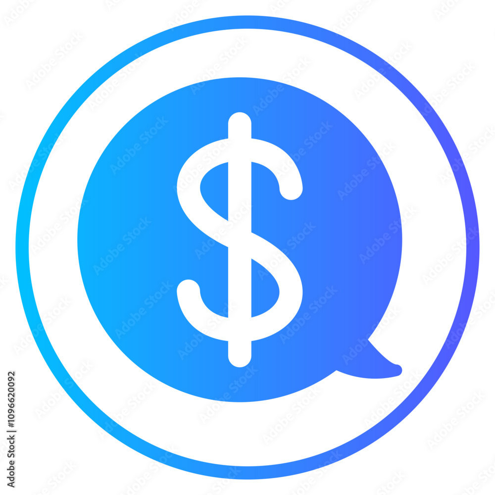 Obraz premium chat gradient icon