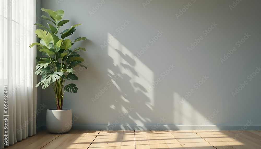Simple Room with Plant and Soft Shadows Simple Room with Plant and Soft Shadows
