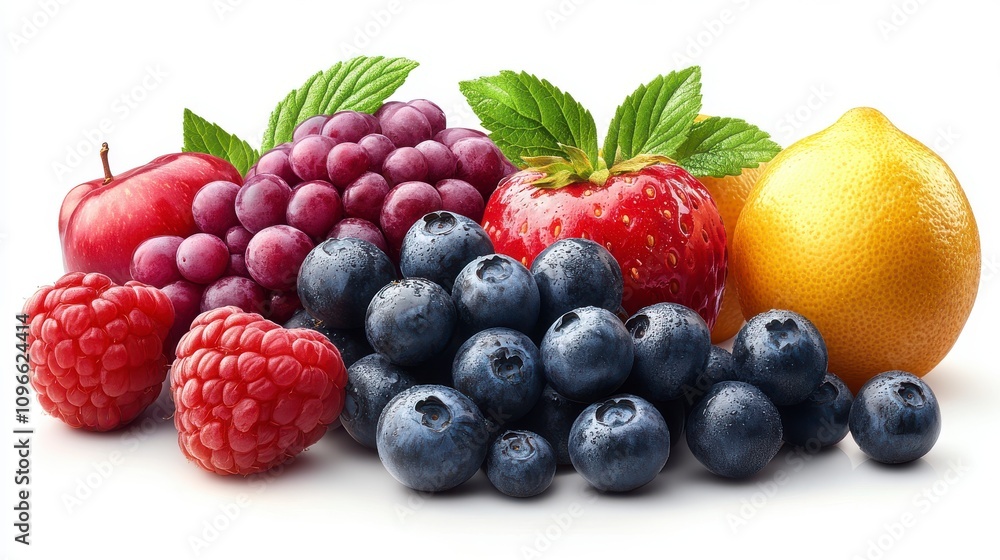 A Colorful Celebration of Fresh Fruits: A Vibrant Mix of Berries, Plums, and Strawberries A Colorful Celebration of Fresh Fruits: A Vibrant Mix of Berries, Plums, and Strawberries