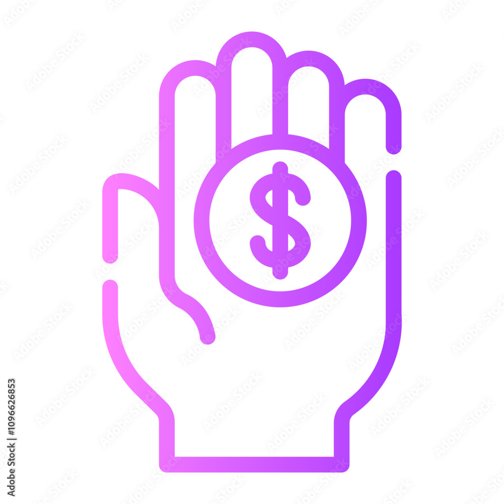 budget gradient icon budget gradient icon
