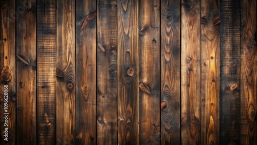 A rustic wooden background with rich brown hues, displaying the natural beauty of weathered wood grain and knots.