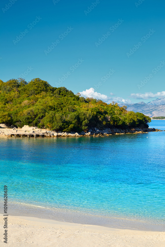 Fototapeta premium Beach in Ksamil town, Albania