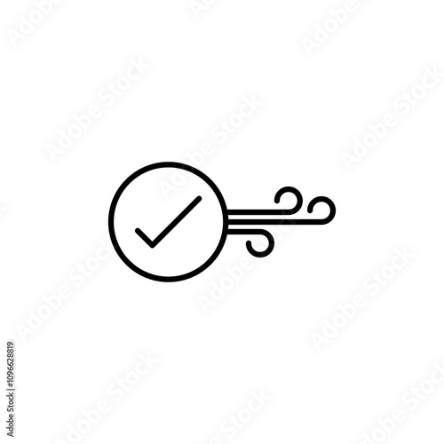 Clean Air vector icon outlined style.