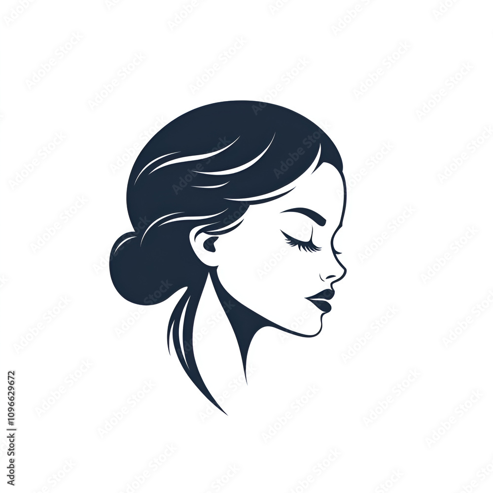 Minimalist Beauty Logo for Skincare and Cosmetic Branding on White Background Minimalist Beauty Logo for Skincare and Cosmetic Branding on White Background