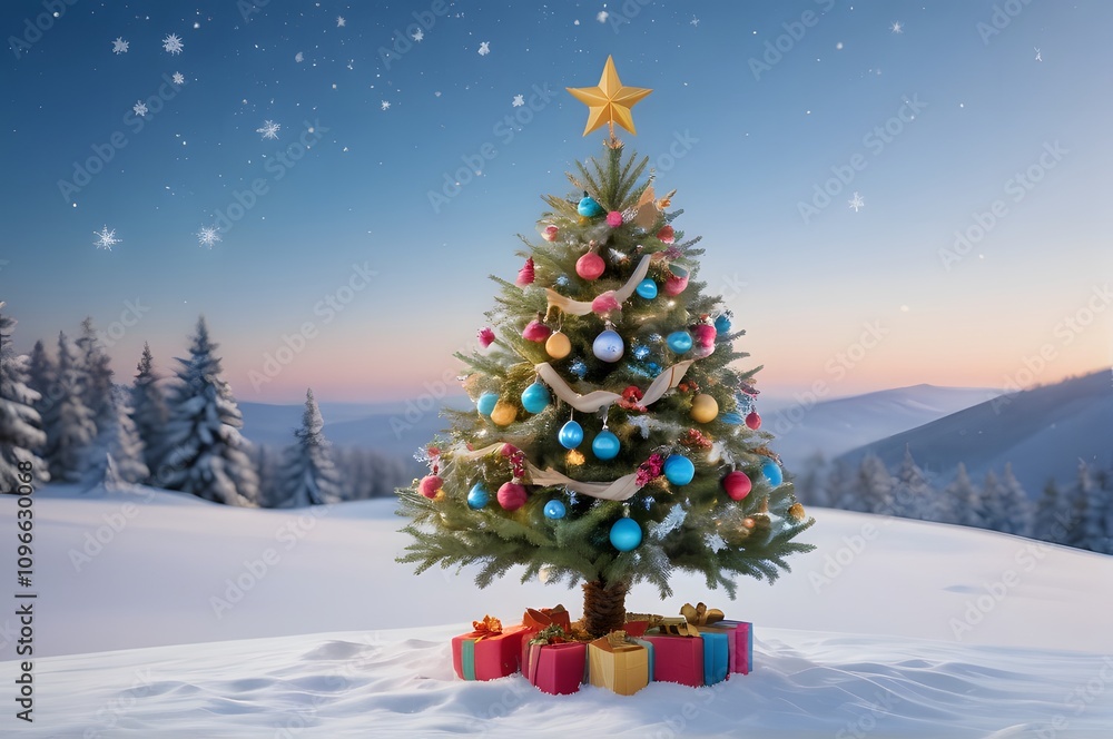 Christmas Tree in Winter Wonderland Christmas Tree in Winter Wonderland
