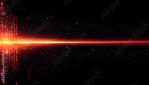 A sharp and clear red, glowing heartbeatline on a black background, a vector illustration for medical and health care concepts.