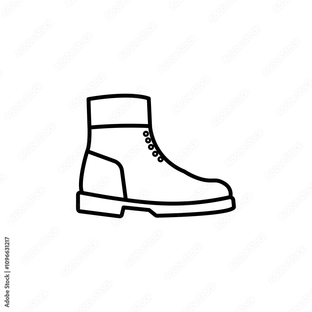 Brisk boots vector icon outlined style. Brisk boots vector icon outlined style.