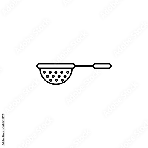Sieve vector icon outlined style.