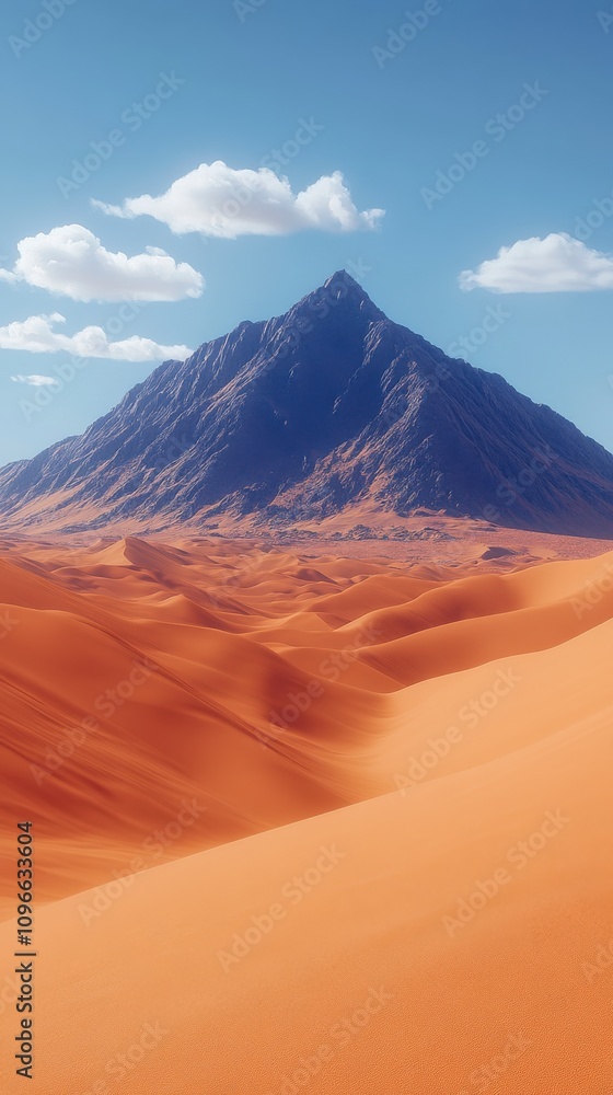 Naklejka premium Awe-Inspiring Desert Mountain Range: A Stunning Landscape