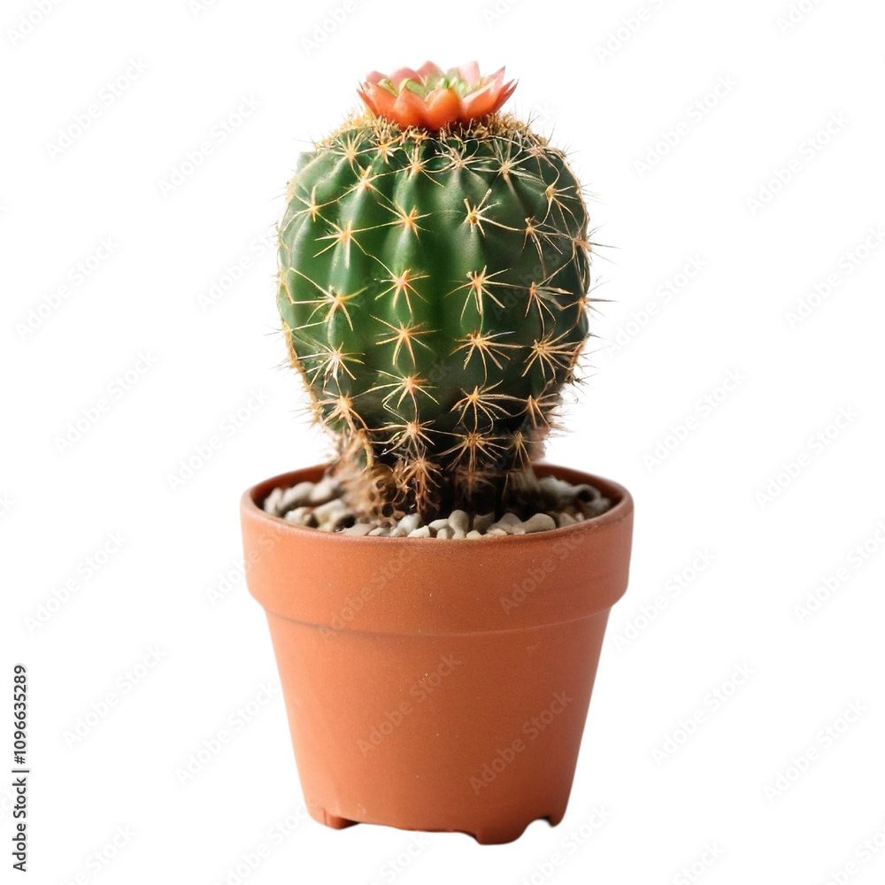 Small cactus on a pot isolated on a transparent background Small cactus on a pot isolated on a transparent background