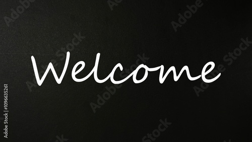Welcome text, color backgrounds