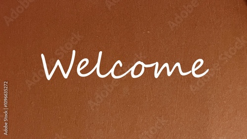 Welcome text, color backgrounds