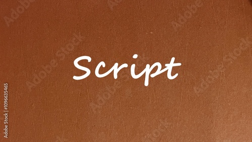 Script text, color backgrounds