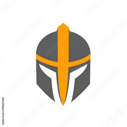 Dynamic graphic of a pro helmet logo digital art minimalist design creative studio flat vector style branding concept photo