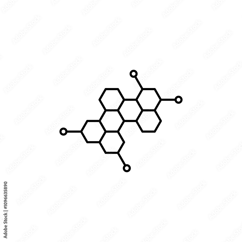 Hormones vector icon outlined style. Hormones vector icon outlined style.