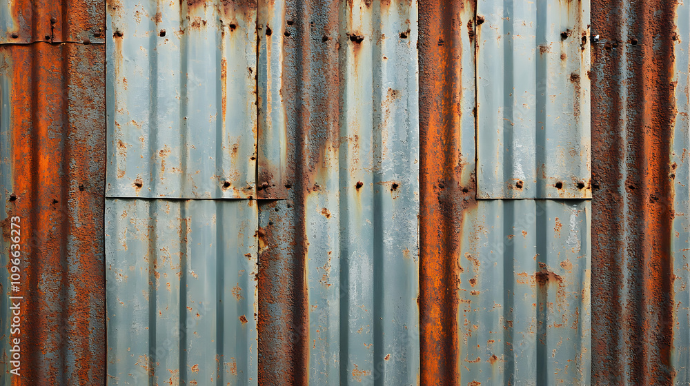 Rustic Corrugated Metal Wall Texture Background Rustic Corrugated Metal Wall Texture Background