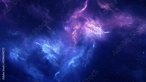 A mystical twilight sky with scattered