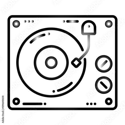 illustration of a vinyl player