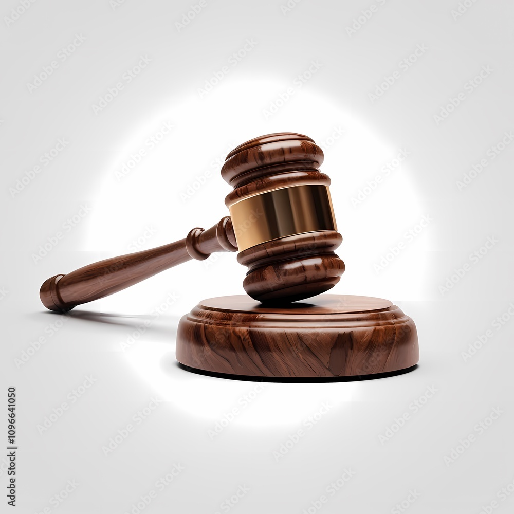 gavel on white gavel on white