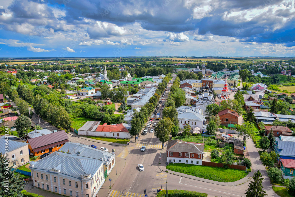 Summer landscape of Suzdal old town Summer landscape of Suzdal old town