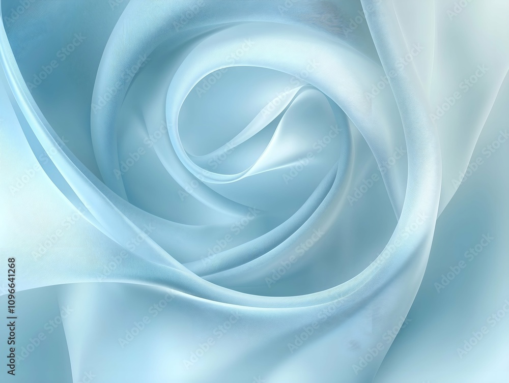 Obraz premium Abstract Soft Blue Fabric-Like Swirls with Gentle Textures