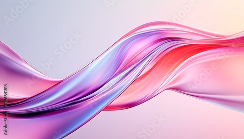 A smooth, colorful wave design with gradients in pink, purple, and blue hues.