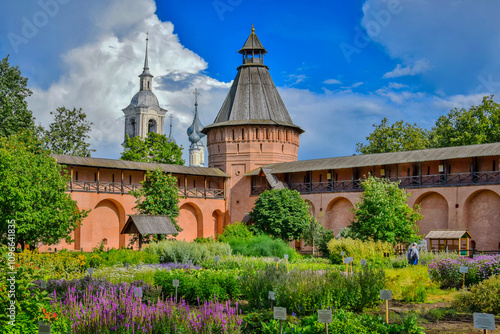 Apothecary garden in the Monastery of Saint Euthymius in Suzdal, Vladimir region of Russia