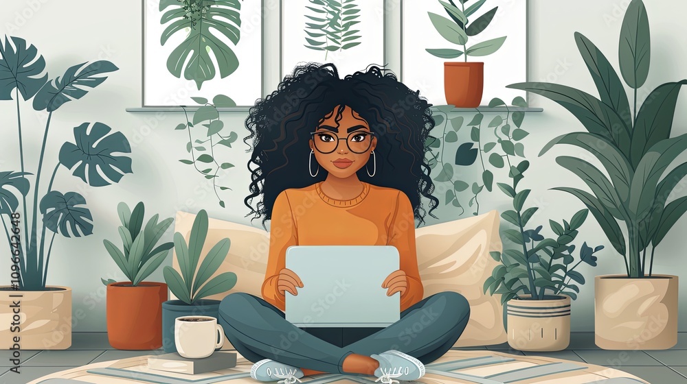 Person working on a laptop from home with a coffee cup next to them Person working on a laptop from home with a coffee cup next to them