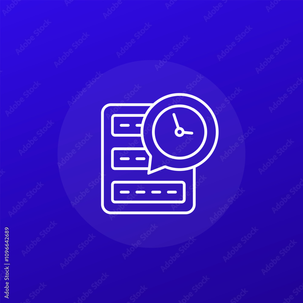 real time data icon in line design real time data icon in line design