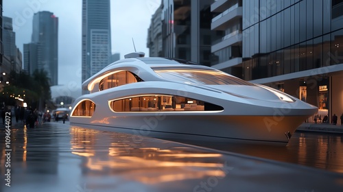 A luxury yacht powered entirely by wind and solar energy systems photo