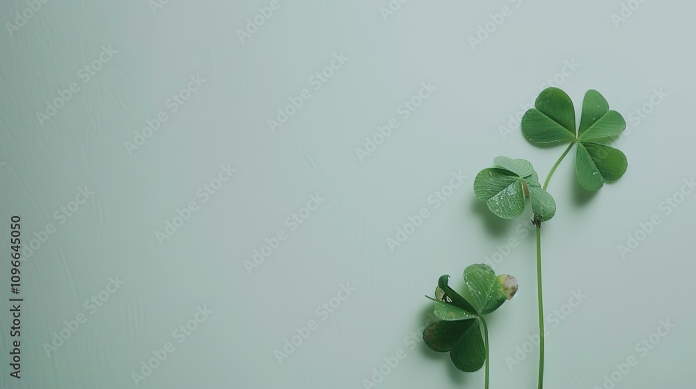 A Four Leaf Clover on White Background - A Symbol of Luck and Nature's Delight. The Green Four Leaf Clover Standing Out Against the Purity of White, with Its Delicate Leaves and Promising Aura. A Four Leaf Clover on White Background - A Symbol of Luck and Nature's Delight. The Green Four Leaf Clover Standing Out Against the Purity of White, with Its Delicate Leaves and Promising Aura.