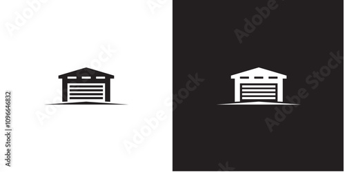 garage and doors logo. vector logo icon symbol