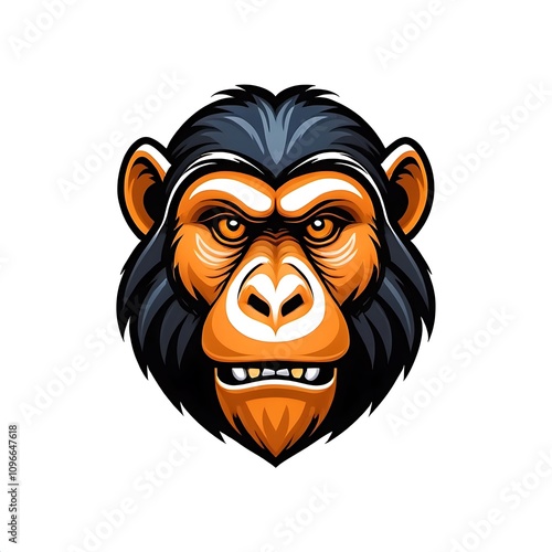 Wallpaper Mural baboon head mascot logo isolated on white background Torontodigital.ca