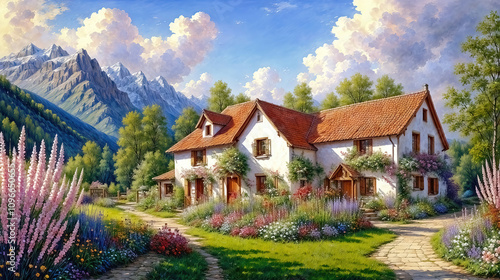 Idyllic countryside summer ...