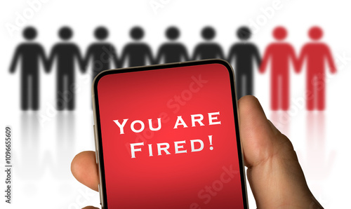 You are Fired message - job less situation