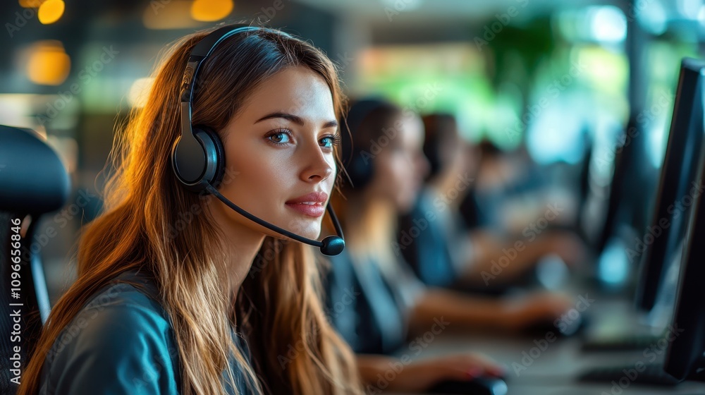 Gender Balanced Team of Call Center Agents Collaborating in Office Gender Balanced Team of Call Center Agents Collaborating in Office