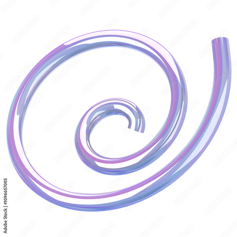 Spiral Glass Holographic 3D Icon Illustration. Low Poly Style Spiral Glass Holographic 3D Icon Illustration. Low Poly Style