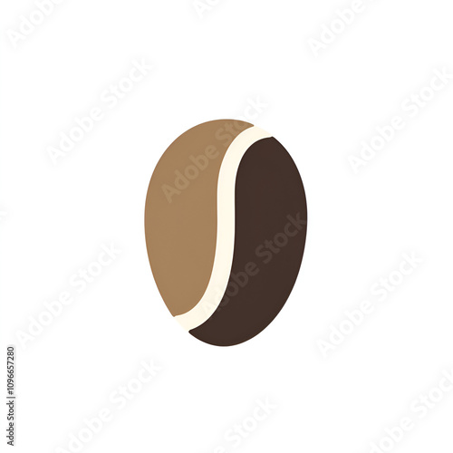 Minimalist coffee bean graphic logo design creative branding digital art studio environment modern aesthetic concept