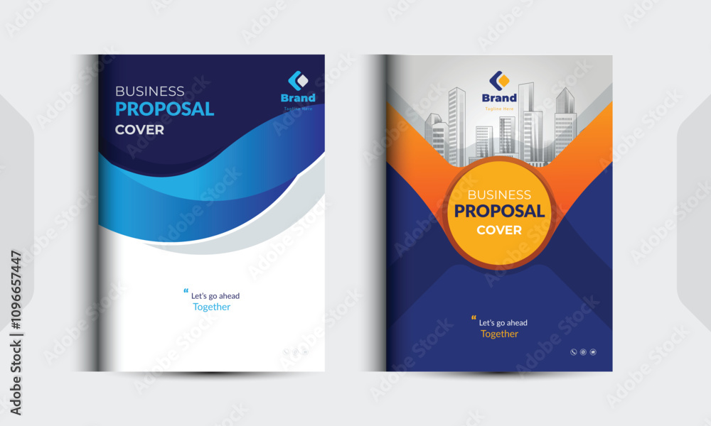 Obraz premium Corporate Business Proposal Catalog Cover Design Template adept for multipurpose Projects