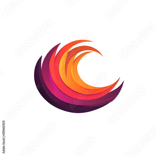 Dynamic wave logo design abstract art graphic design digital environment modern aesthetic creative concept