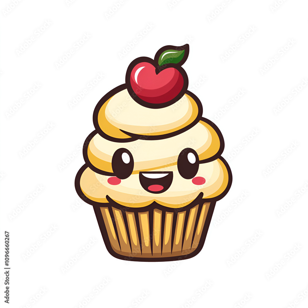 Cute cupcake mascot design for a bakery whimsical character food playful atmosphere fun and sweet concept Cute cupcake mascot design for a bakery whimsical character food playful atmosphere fun and sweet concept