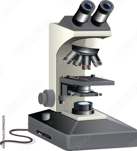microscope isolated on white