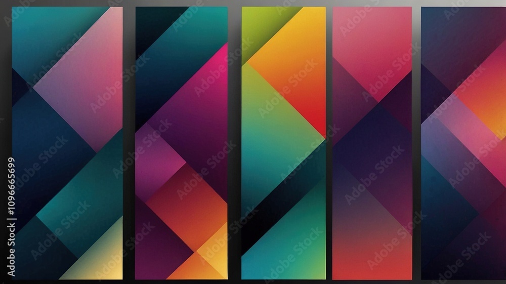 Abstract Gradient Geometric Cover Design Collection Abstract Gradient Geometric Cover Design Collection