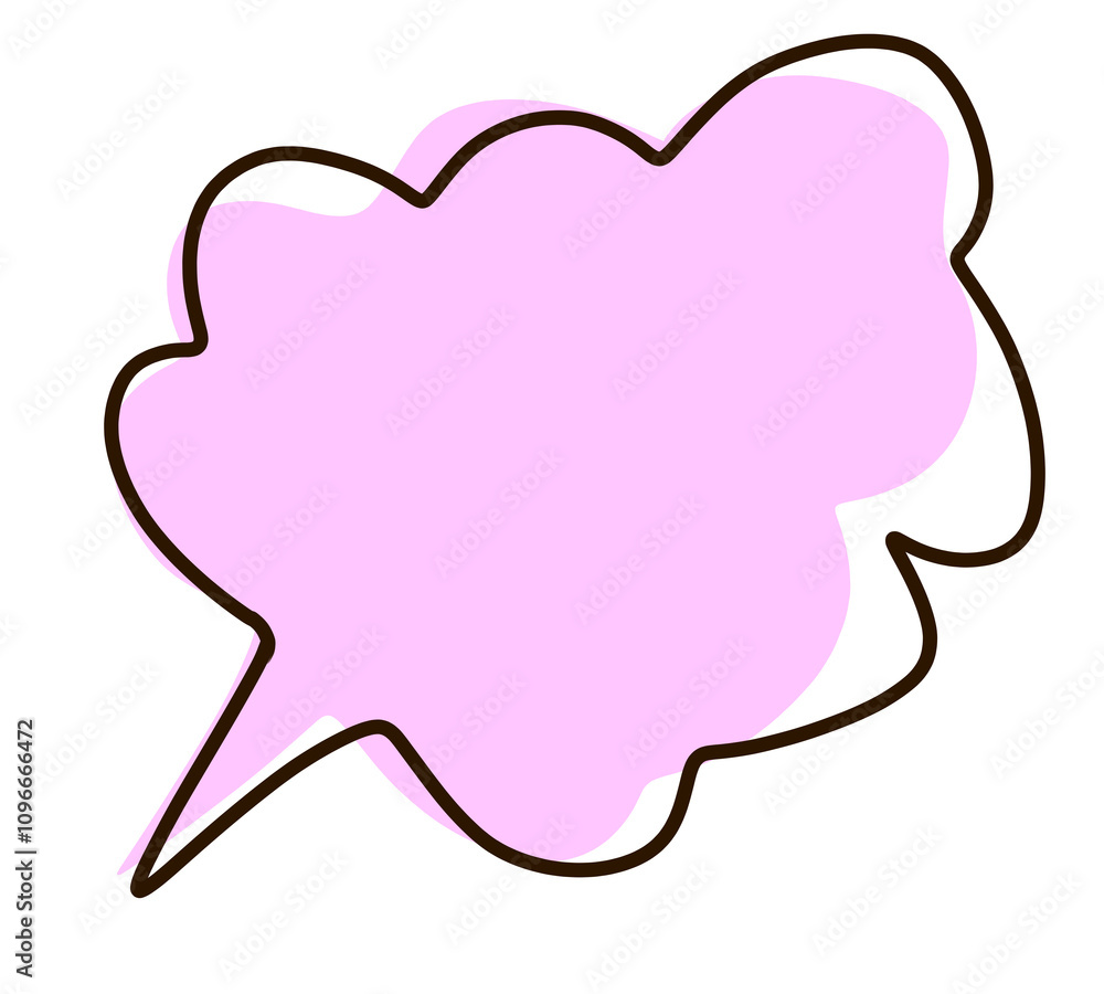 pink speech bubbles call out