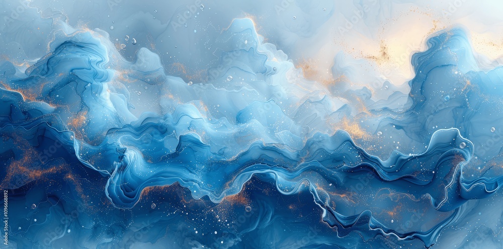 Abstract Blue Watercolor Waves Sky Clouds Fluid Art Wallpaper Background Abstract Blue Watercolor Waves Sky Clouds Fluid Art Wallpaper Background