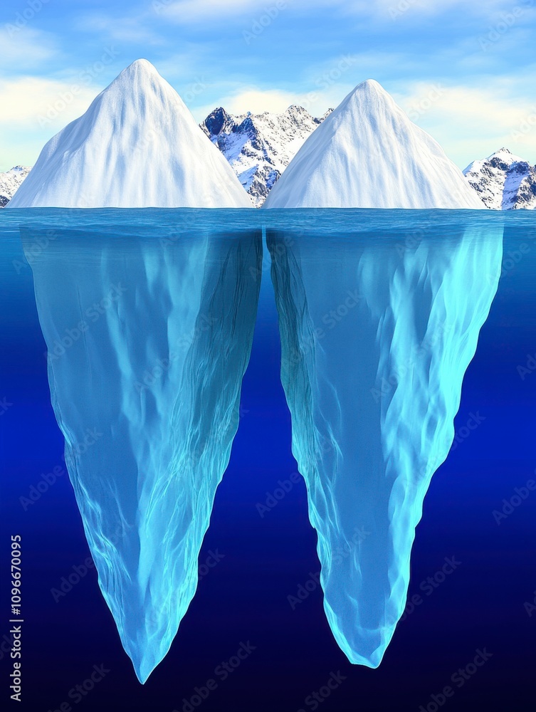 Obraz premium iceberg adrift in cold waters