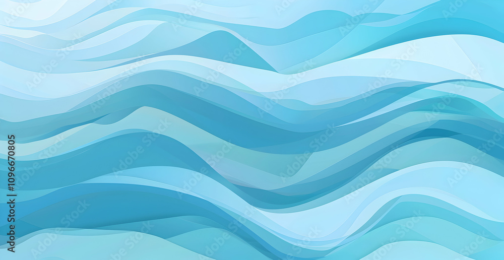 Blue background with light blue wavy lines, a flat design vector illustration. Abstract background for a presentation or poster. Blue background with light blue wavy lines, a flat design vector illustration. Abstract background for a presentation or poster.