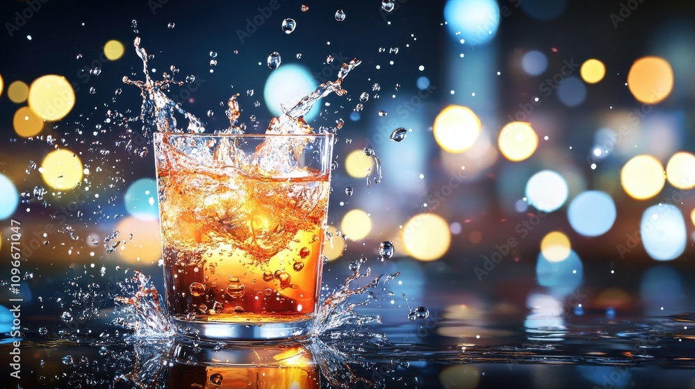 Vibrant Splash of Liquid Action in Lab Glassware with Dramatic Effects Vibrant Splash of Liquid Action in Lab Glassware with Dramatic Effects