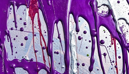 chaotic, abstract, splatter, drip, paint, random, patterns, bold, muted, tones, colorful, layered, depth, texture, energetic, movement, spontaneity, raw, emotion, artistic, modern, dynamic, vibrant photo